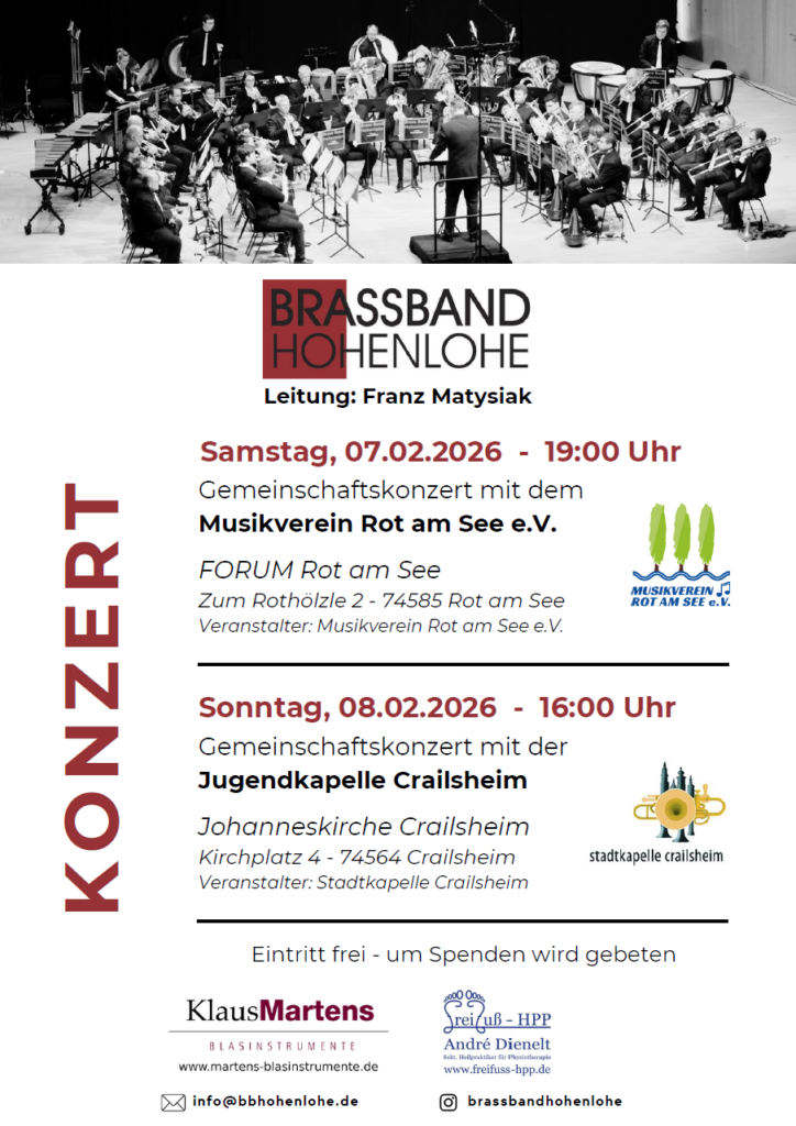 Plakat Brassband Hohenlohe